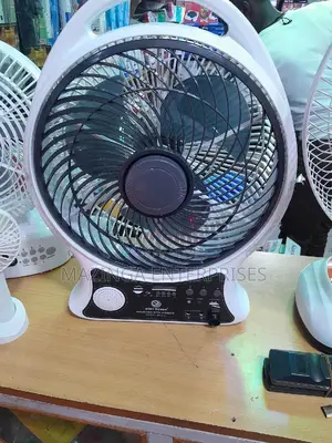 14" AC/DC Rechargeable Table Fan With Wireless Speaker