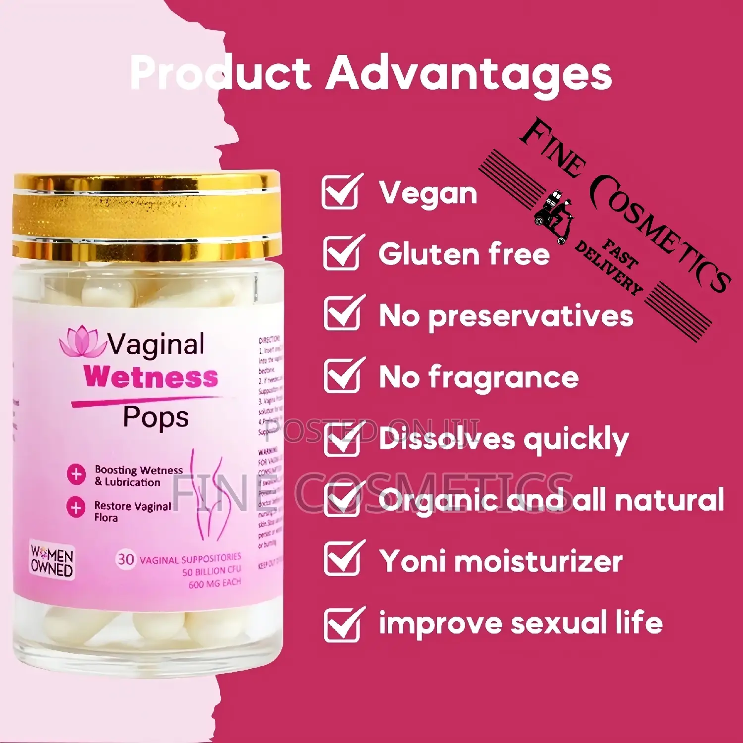 VAGINA WETNESS YONI POPS | Lubrication Boost for Dry Women