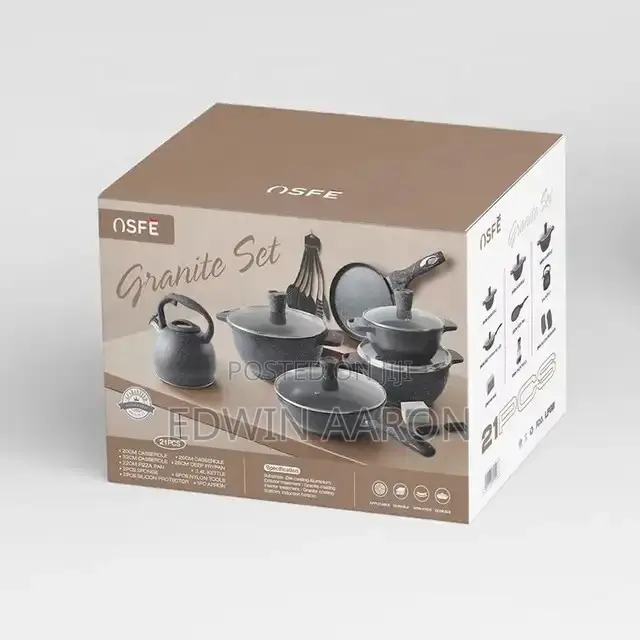 6pcs Die Cast Non-Stick Cooking Pans With Kettle