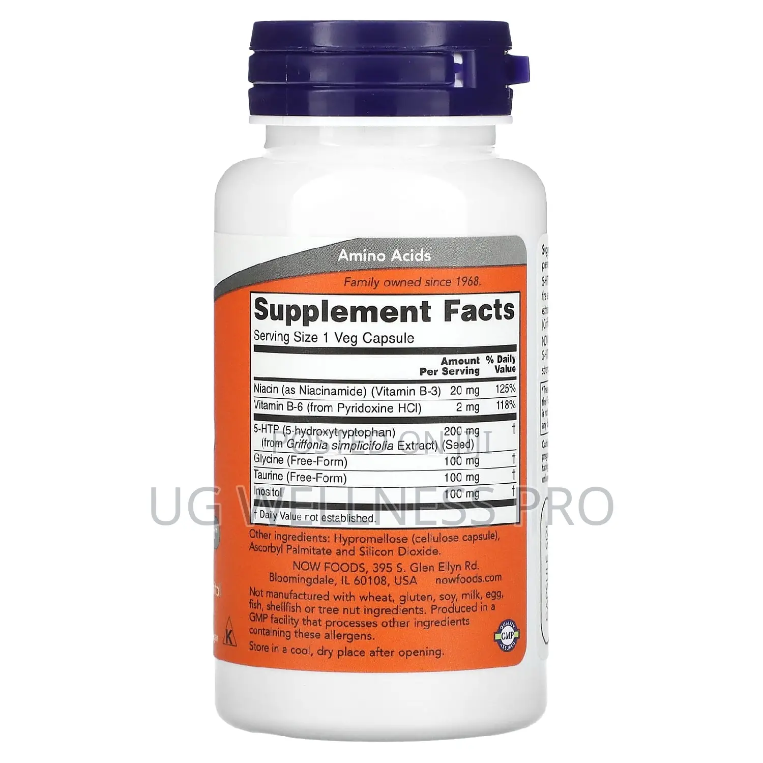 NOW Foods, 5-Htp, Double Strength, 200 Mg, 60 Veg Capsules
