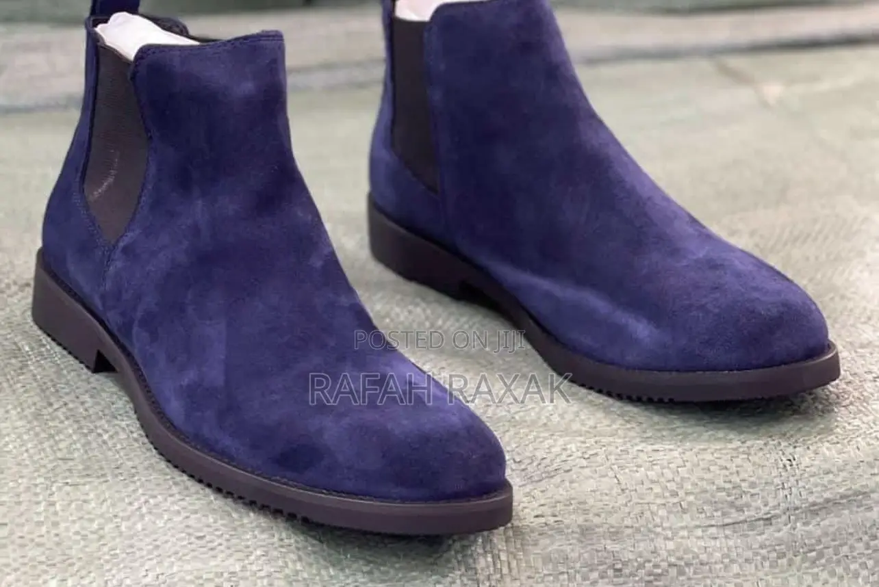Original Blue Suede Chelsea Billionaire Boots