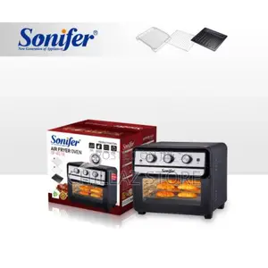 Sonifer 2-in-1 Toaster Air Fryer Oven 22L, Black
