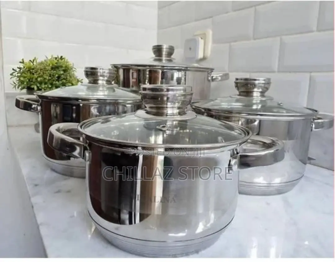 8 Pieces of Heavy Stainless Steel Saucepans Cookware,