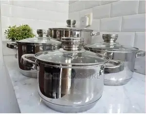 8 Pieces of Heavy Stainless Steel Saucepans Cookware,