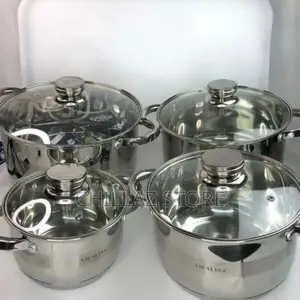 8 Pieces of Heavy Stainless Steel Saucepans Cookware,