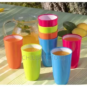 12 Pieces of Plastic Juice Tumbler Cups