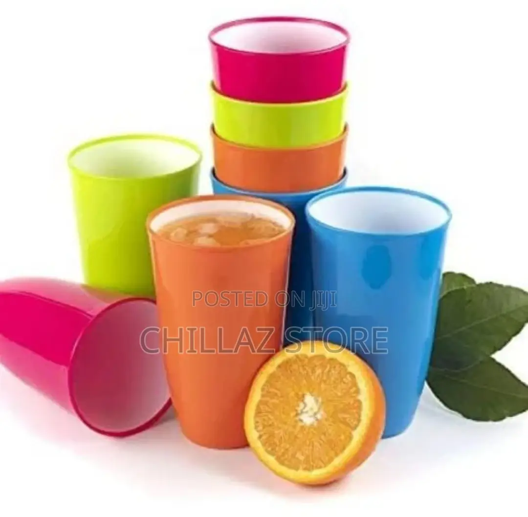 12 Pieces of Plastic Juice Tumbler Cups