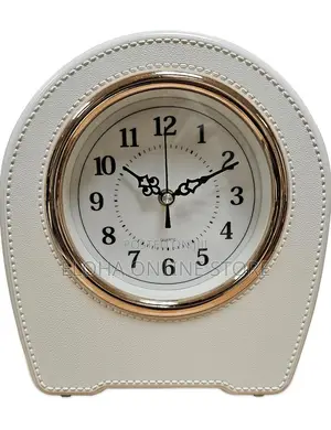 Silent Leather Table Clock
