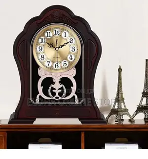 Imitation Solid Wood Table Clock
