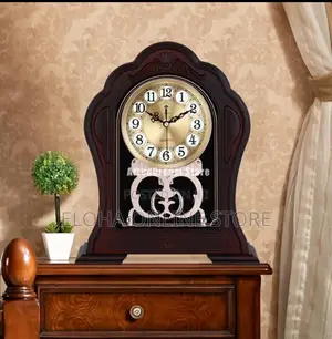 Imitation Solid Wood Table Clock