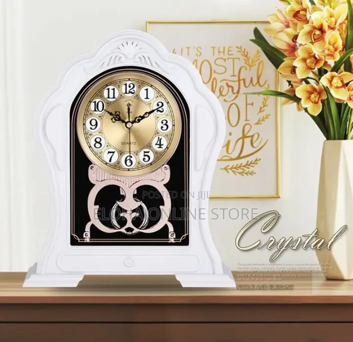 Imitation Solid Wood Table Clock