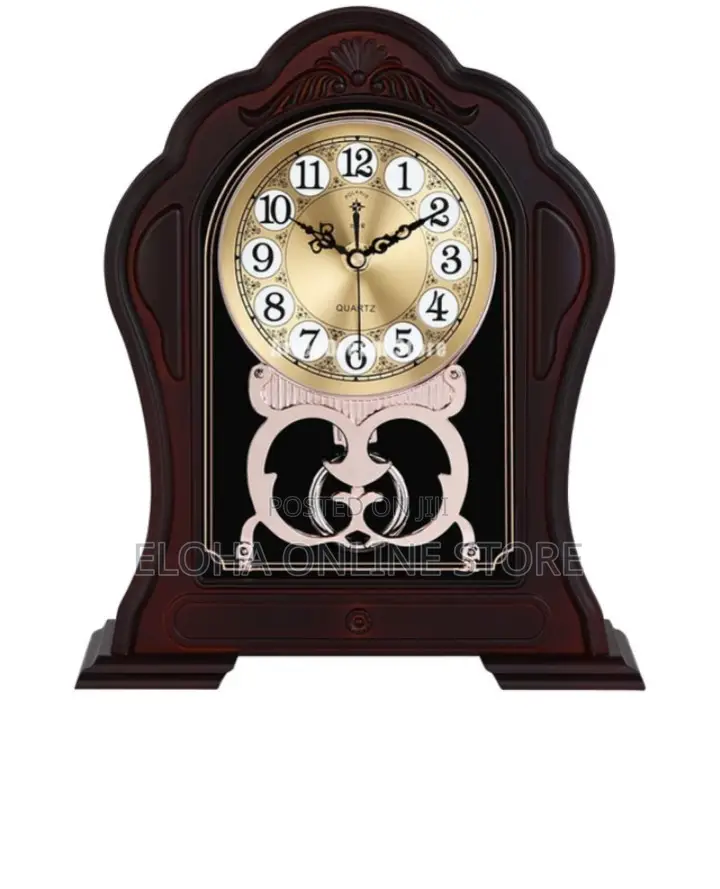 Imitation Solid Wood Table Clock
