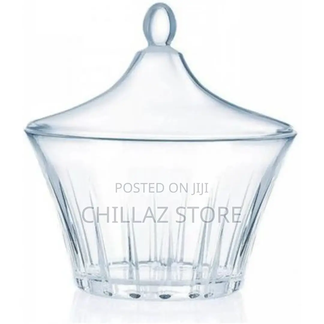 Luminarc Lance Glass Sugar Bowl Dish With Lid –