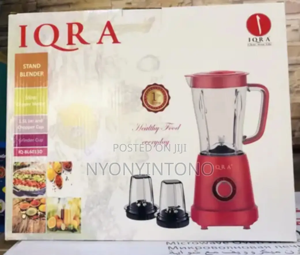 Iqrah High Quality 3 In1 Blender With 100% Pure Copper Motor