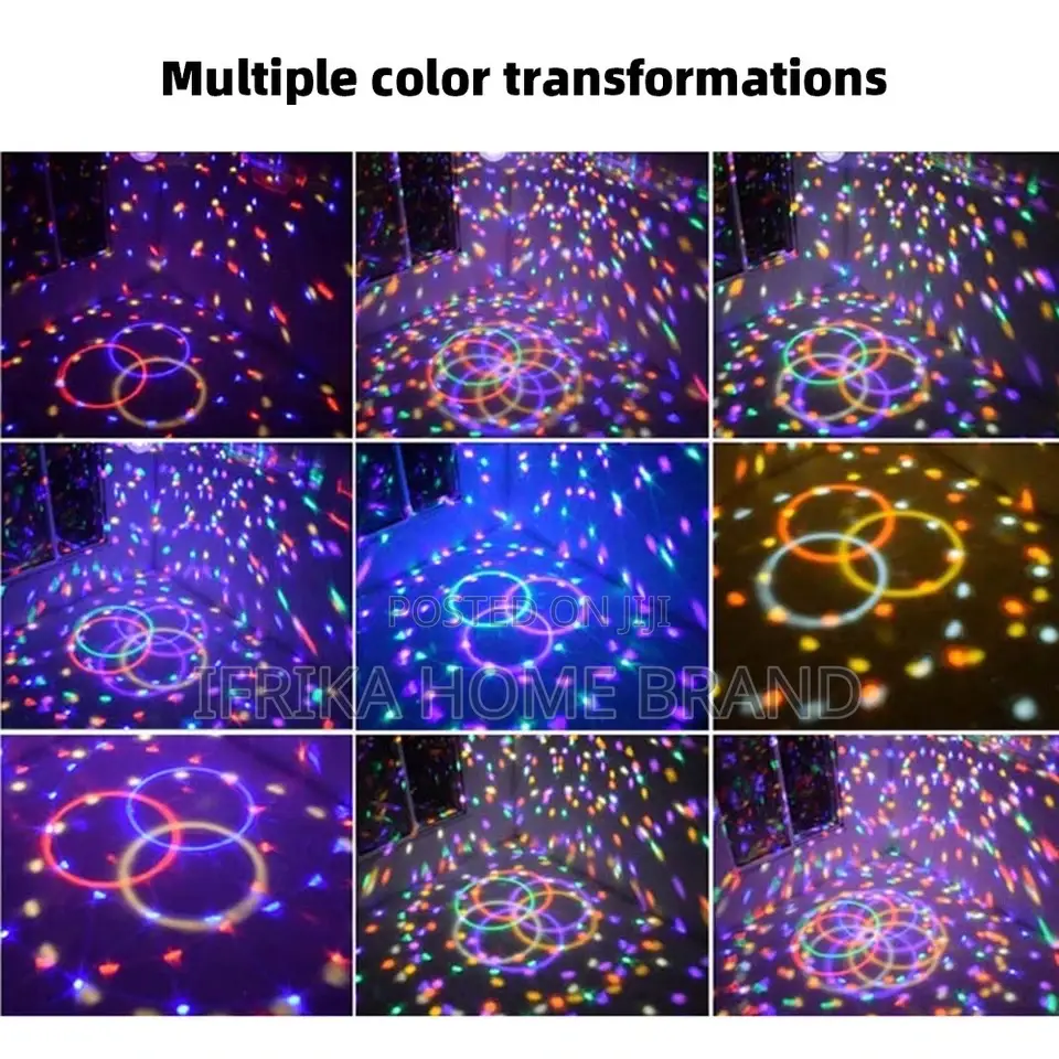 RGB LED Disco Ball Light Bluetooth Music Stage Light Remote