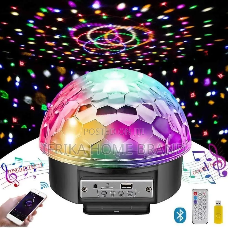 RGB LED Disco Ball Light Bluetooth Music Stage Light Remote