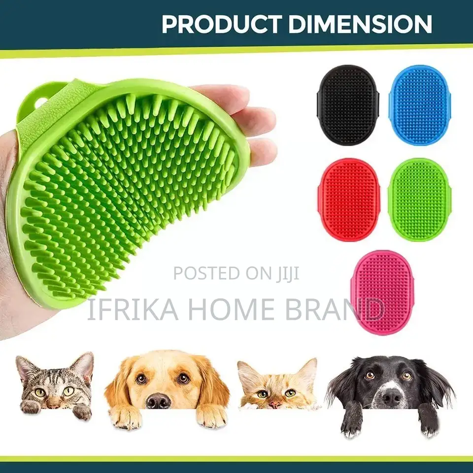 Soft Rubber Dog Brush Comb Cat Bath Brush Rubber Cat Dog