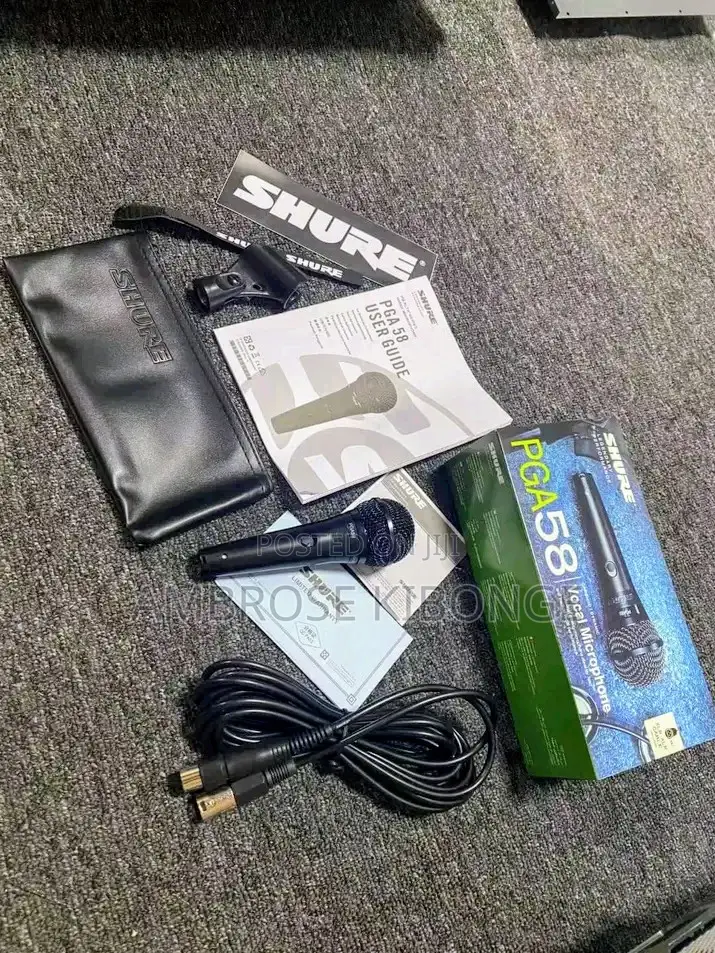 Full Pack Shure PGA-58 Dynamic Performance Wired Microphone