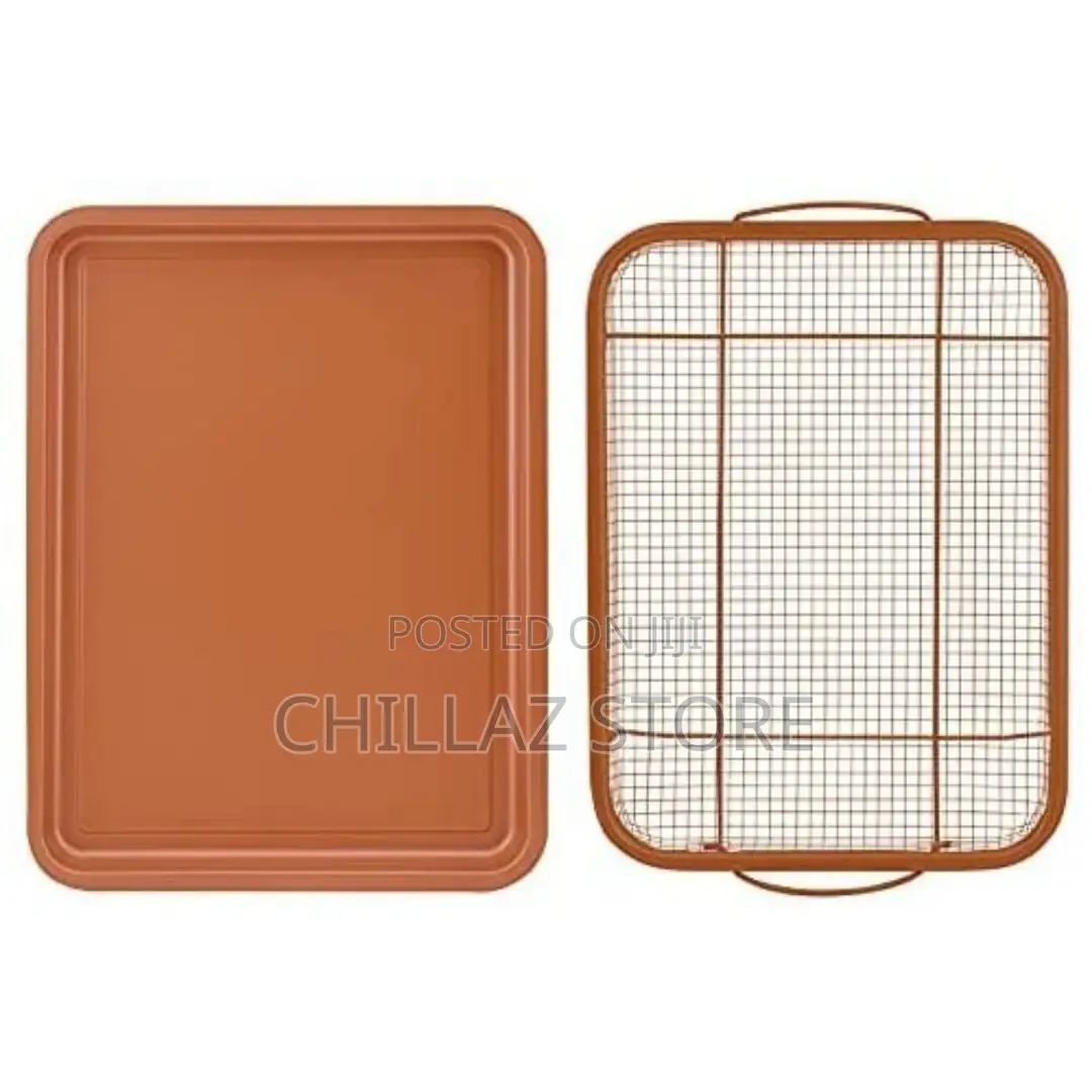 2-Pc Nonstick Oven Air Fryer Crisp Baking Pan