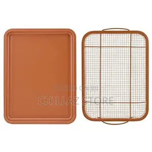 2-Pc Nonstick Oven Air Fryer Crisp Baking Pan