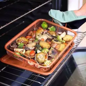2-Pc Nonstick Oven Air Fryer Crisp Baking Pan