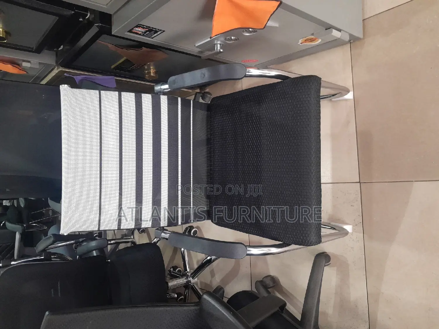 White Chair Black Seat