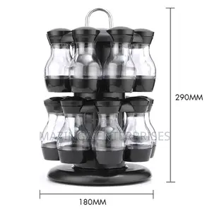 360°Rotating Kitchen Coffee,Sugar and Spices Storage Rack