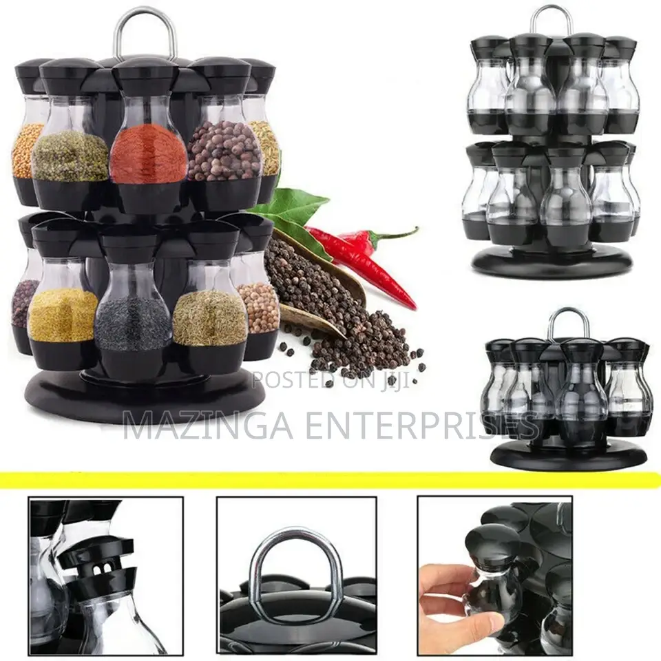 360°Rotating Kitchen Coffee,Sugar and Spices Storage Rack