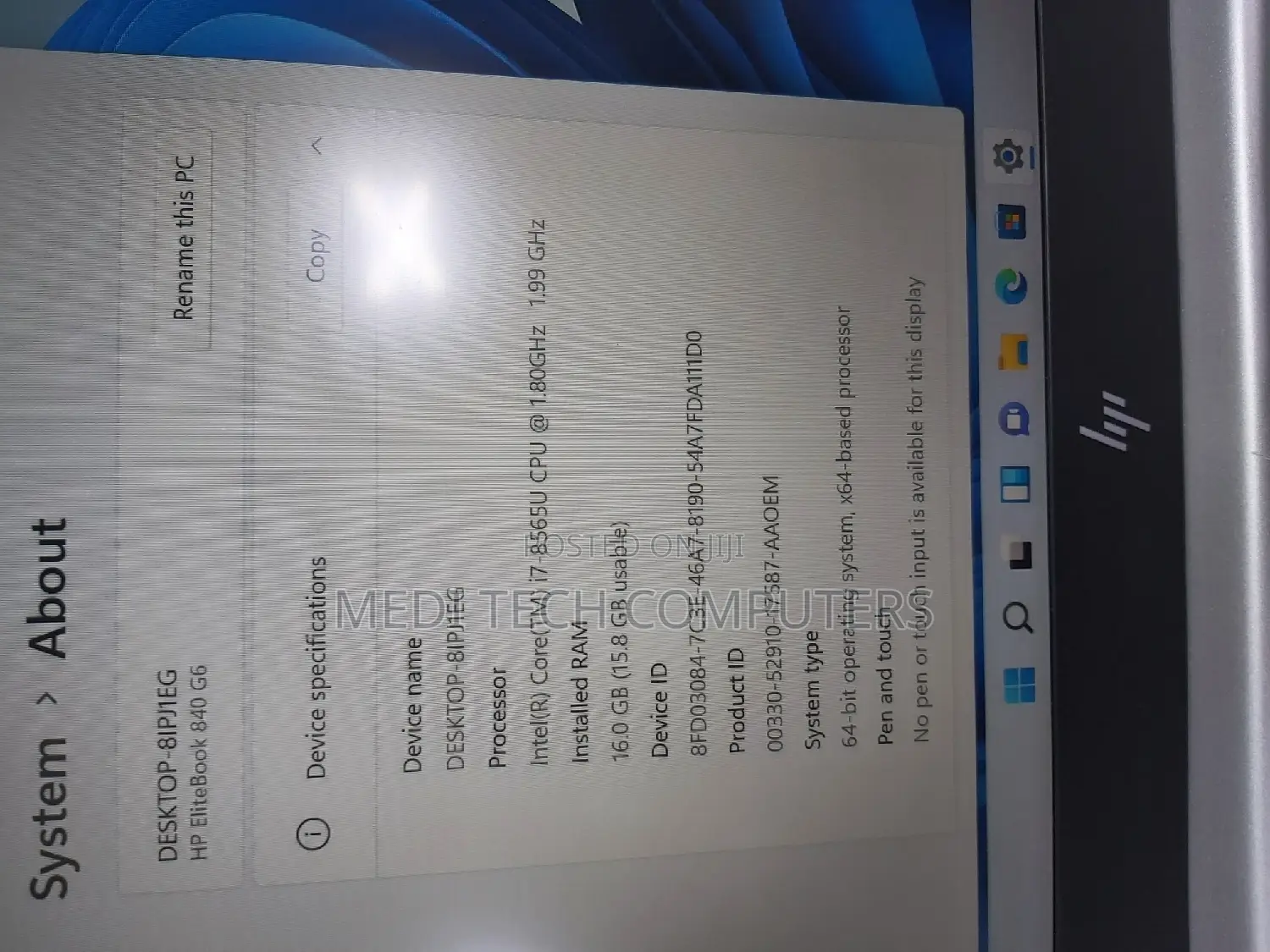 Laptop HP EliteBook 840 G5 16GB Intel Core I7 SSD 512GB