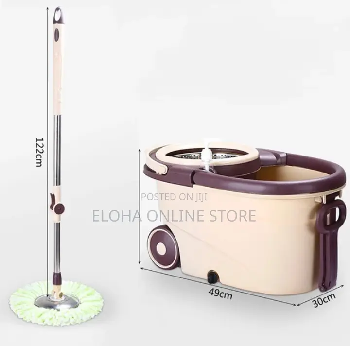360 Rotating Floor Mop Bucket Set With Wheel