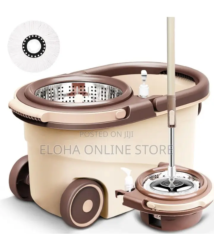 360 Rotating Floor Mop Bucket Set With Wheel