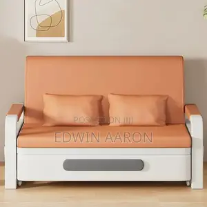 Portable Leather Sofa Bed 3 Seater