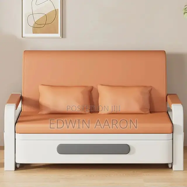 Portable Leather Sofa Bed 3 Seater