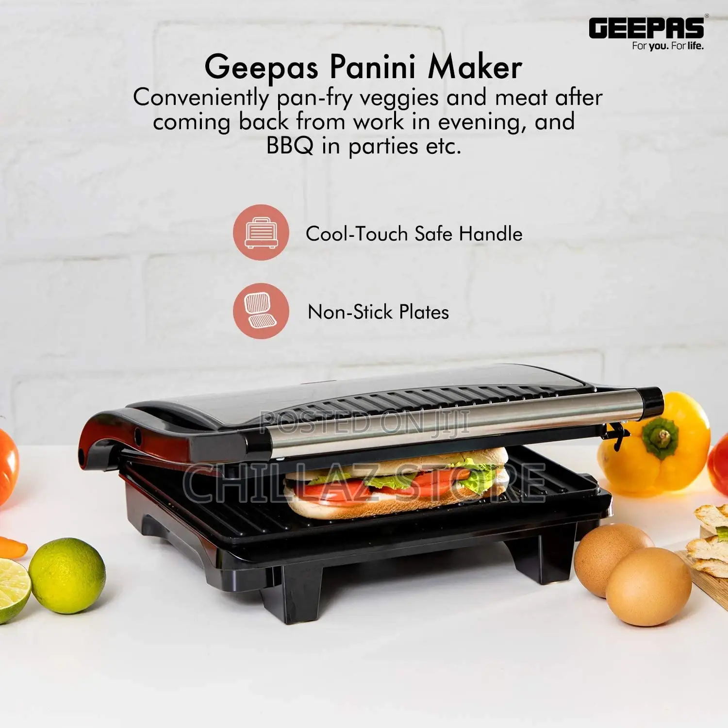 Geepas Sandwich Grill Maker –