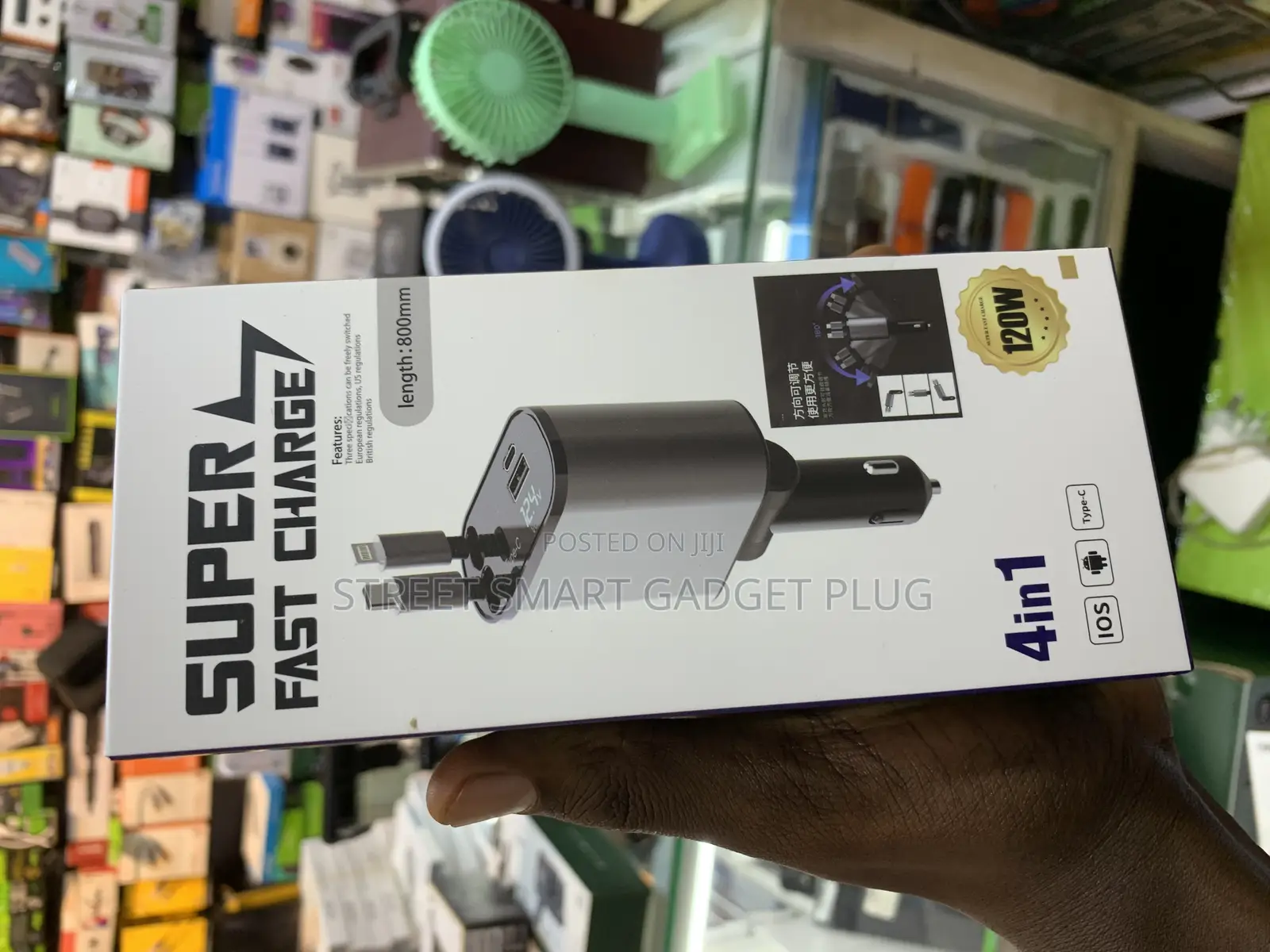 4in1 120watts Super Fast Car Charger