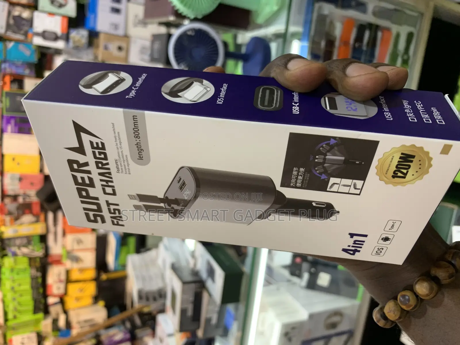 4in1 120watts Super Fast Car Charger