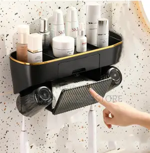 Multifunctional Wall-Mounted Toothbrush Holder With a Drawer