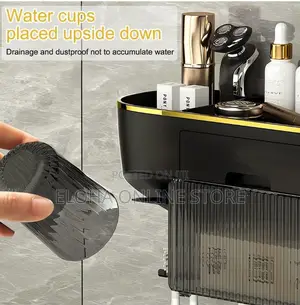 Multifunctional Wall-Mounted Toothbrush Holder With a Drawer