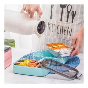 -Layer Food Lunch Box, Leakproof Container,Microwave Safe,