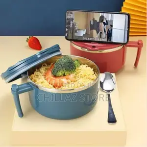 1000ml Stainless Steel Instant Noodle Soup Bowl Dish, Color