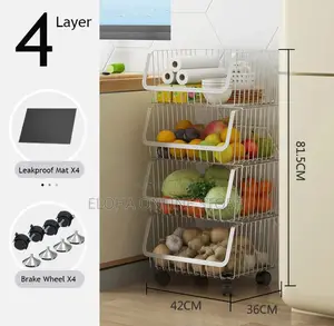 Multi-Layer Fruit and Vegetable Kitchen Rack Storage Basket