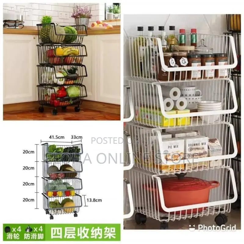 Multi-Layer Fruit and Vegetable Kitchen Rack Storage Basket