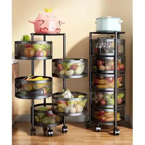 5 Tier Round Kitchen, Bedroom Storage Rack