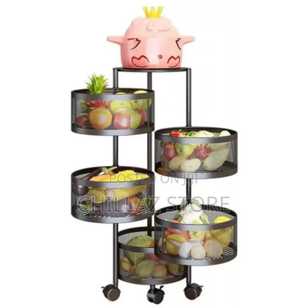 5 Tier Round Kitchen, Bedroom Storage Rack