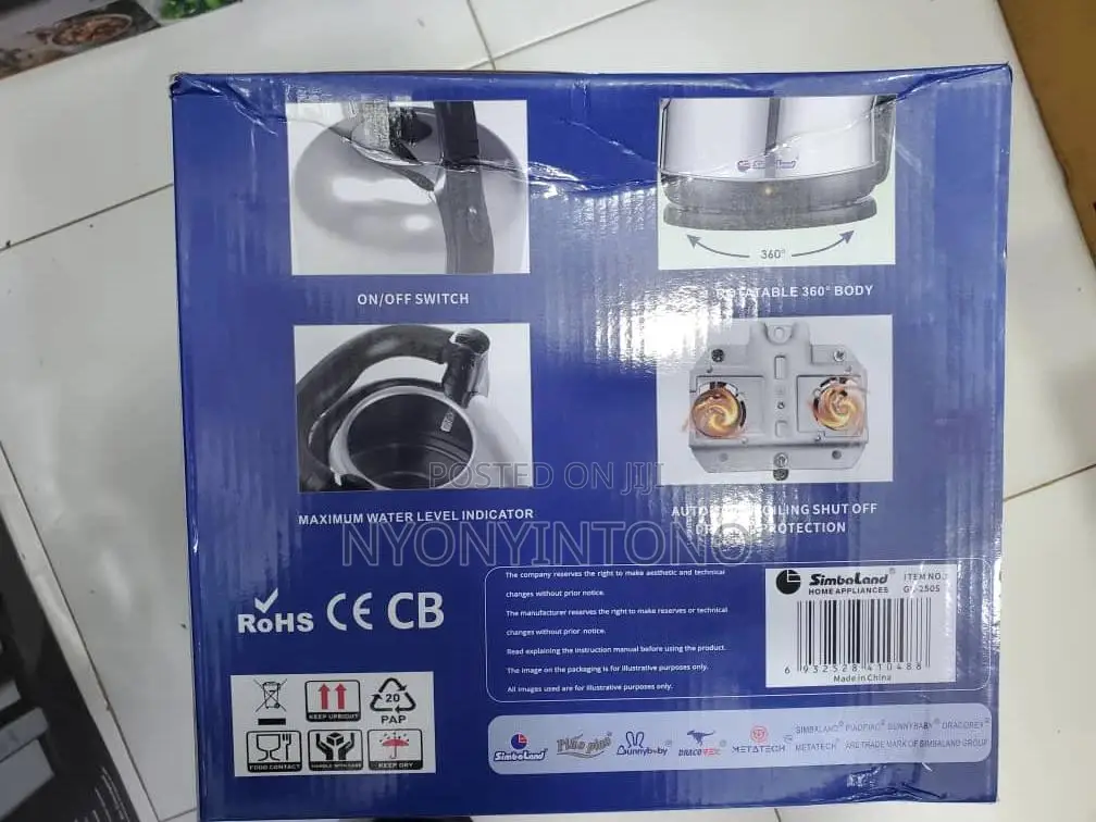 Simbaland 5L Quality Wirless Electric Kettle 2 Yrs Warranty