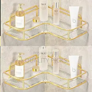 Gold Bathroom Shelf Rack