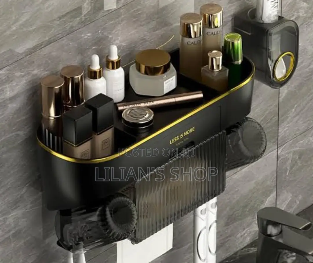 Wall Mounted Toothbrush Holder With 4 Dust Cover Holder