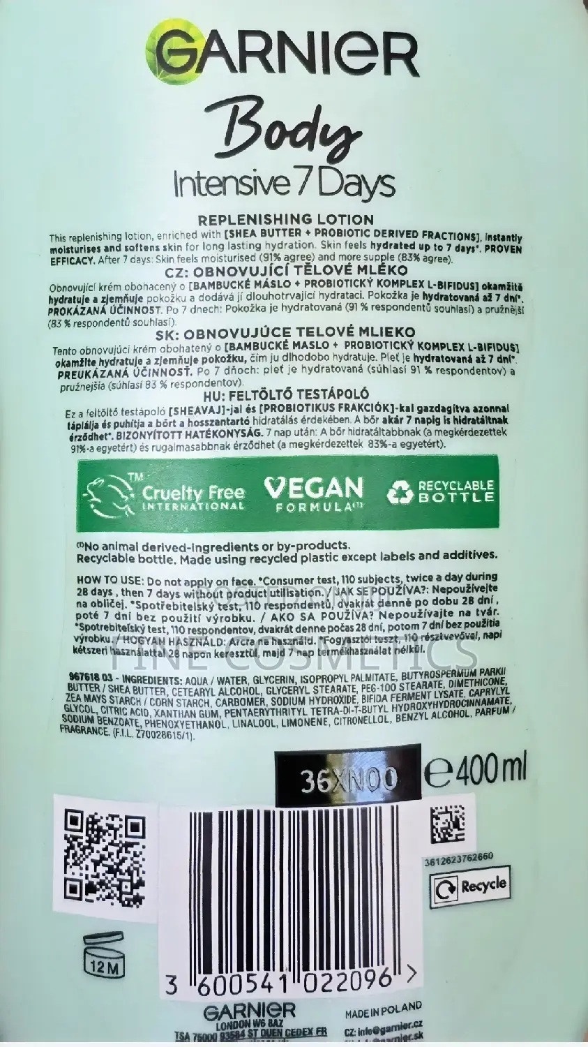 GARNIER BODY LOTIONS | Repair and Restoring + Nourishing.