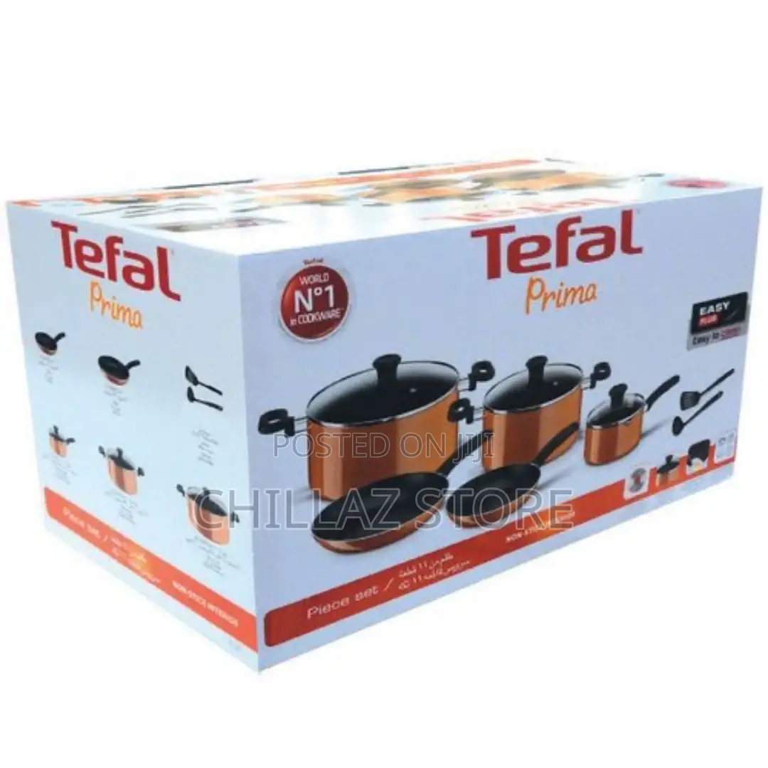 Tefal Prima 10 Piece Cookware Set B168A474 – Orange,