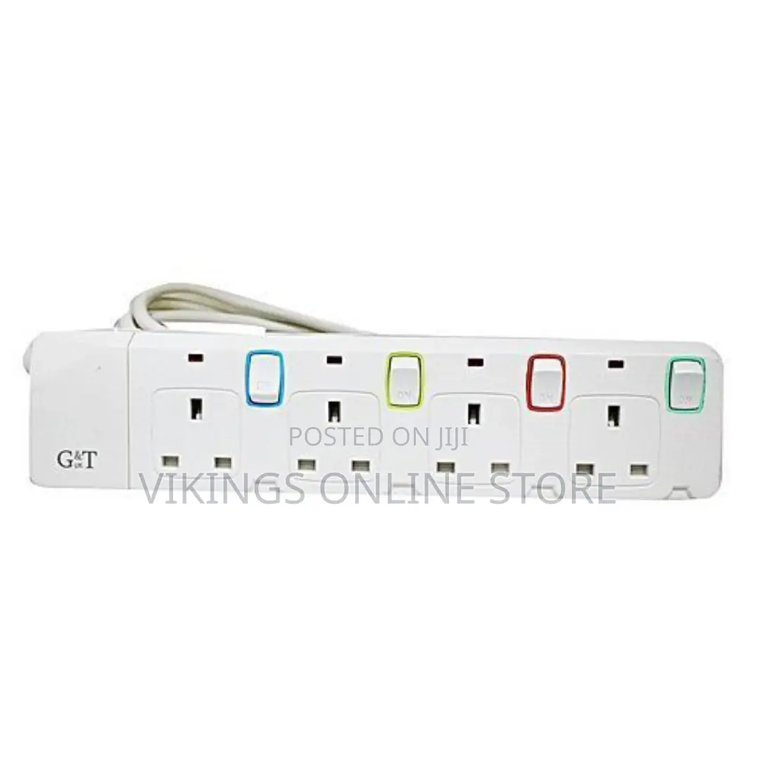 G T Quality 13A 4-Way Extension - White